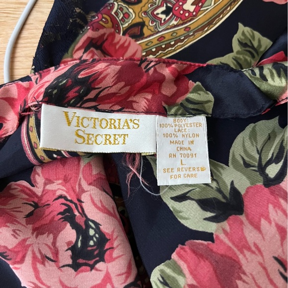 Victoria's Secret Vintage Gold Label Size Large Lace Satin Slip Night Dress SIB - Picture 7 of 7